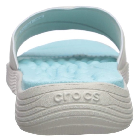 Crocs Women's Reviva Slide Sandal ~ Pearl White / Ice Blue ~ Size 10 & 11 ~ NEW - Picture 6 of 14